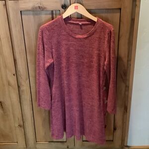 Women's Red Long Sleeve Top
